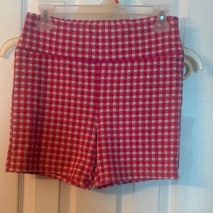 Wild Fable Red Checkered High Waist Shorts